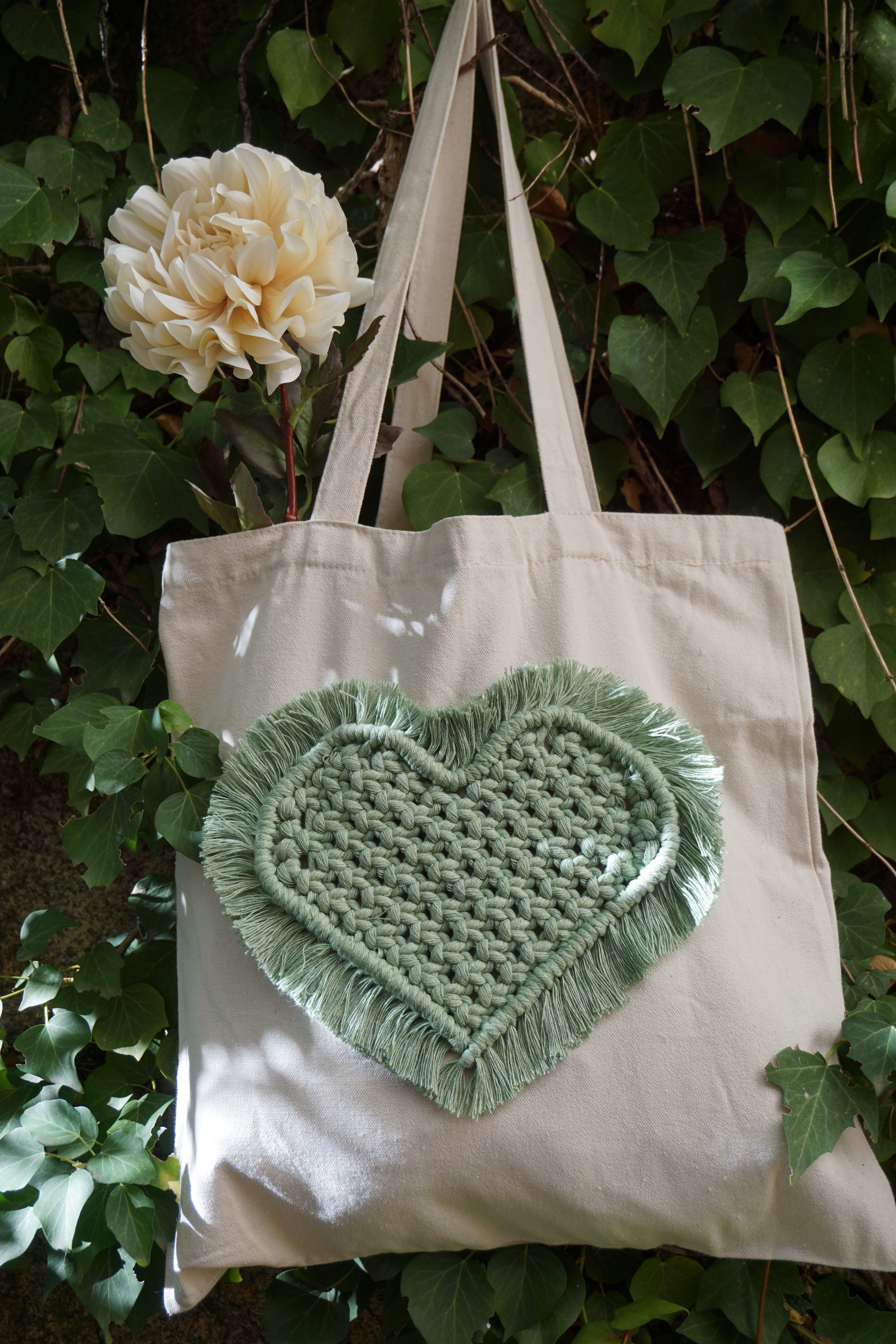 TOTE BAG CORAZÓN COLOR VERDE CACTUS