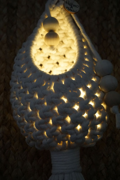 FAROLILLO NIDO LED NATURAL 40cm